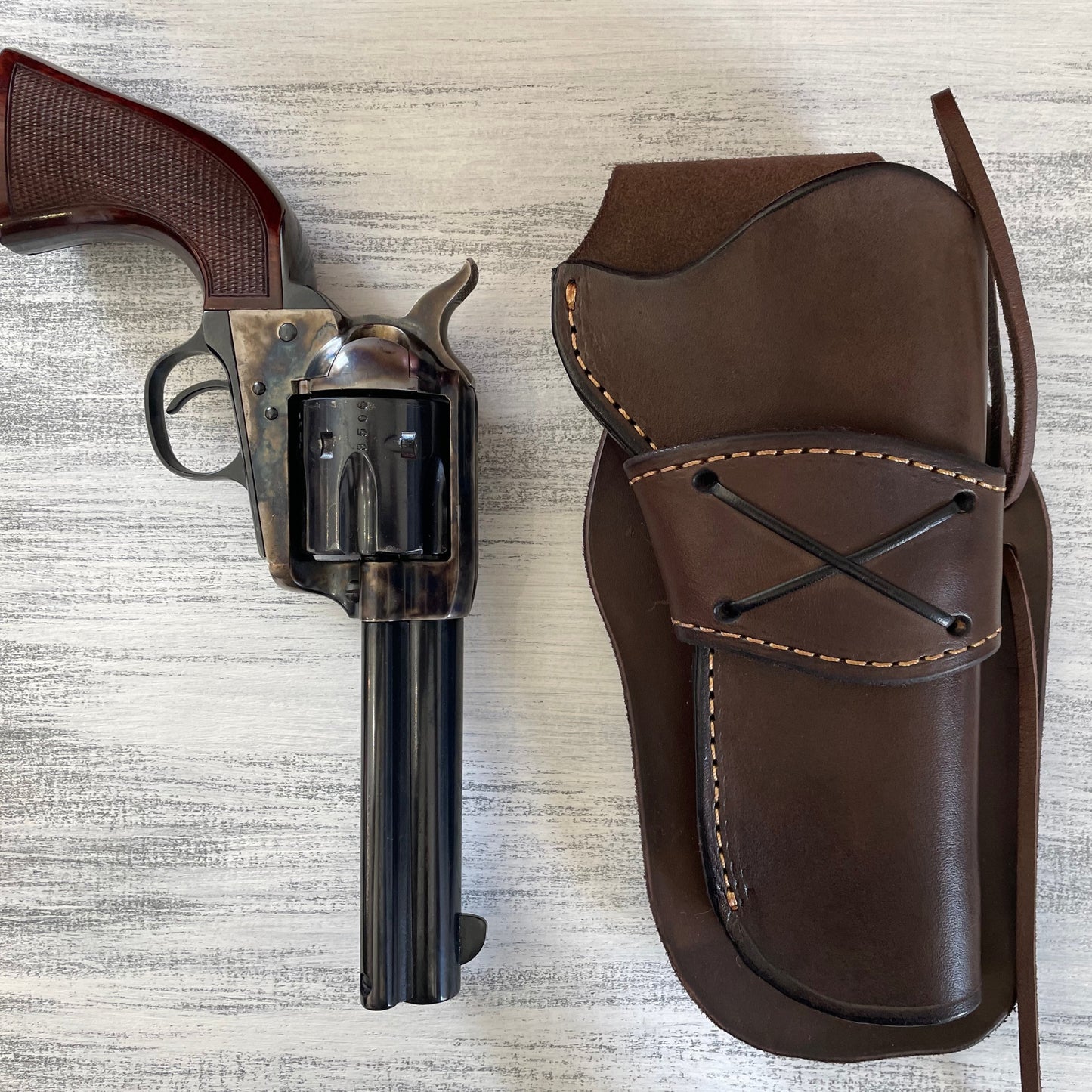 USA MADE  Handmade Herman Oak leather Cowboy Action holster LINED