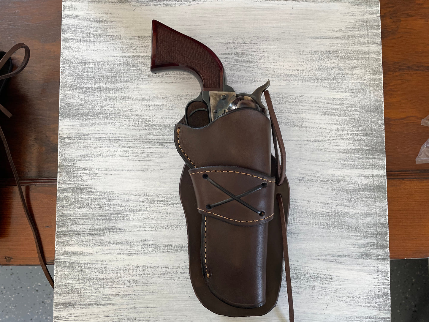 USA MADE  Handmade Herman Oak leather Cowboy Action holster LINED