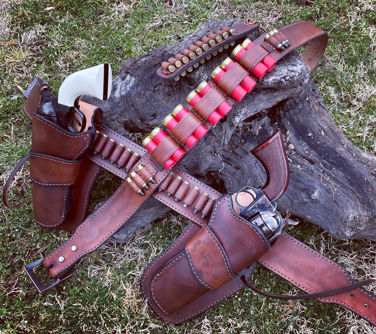 leather shotgun shell bandolier