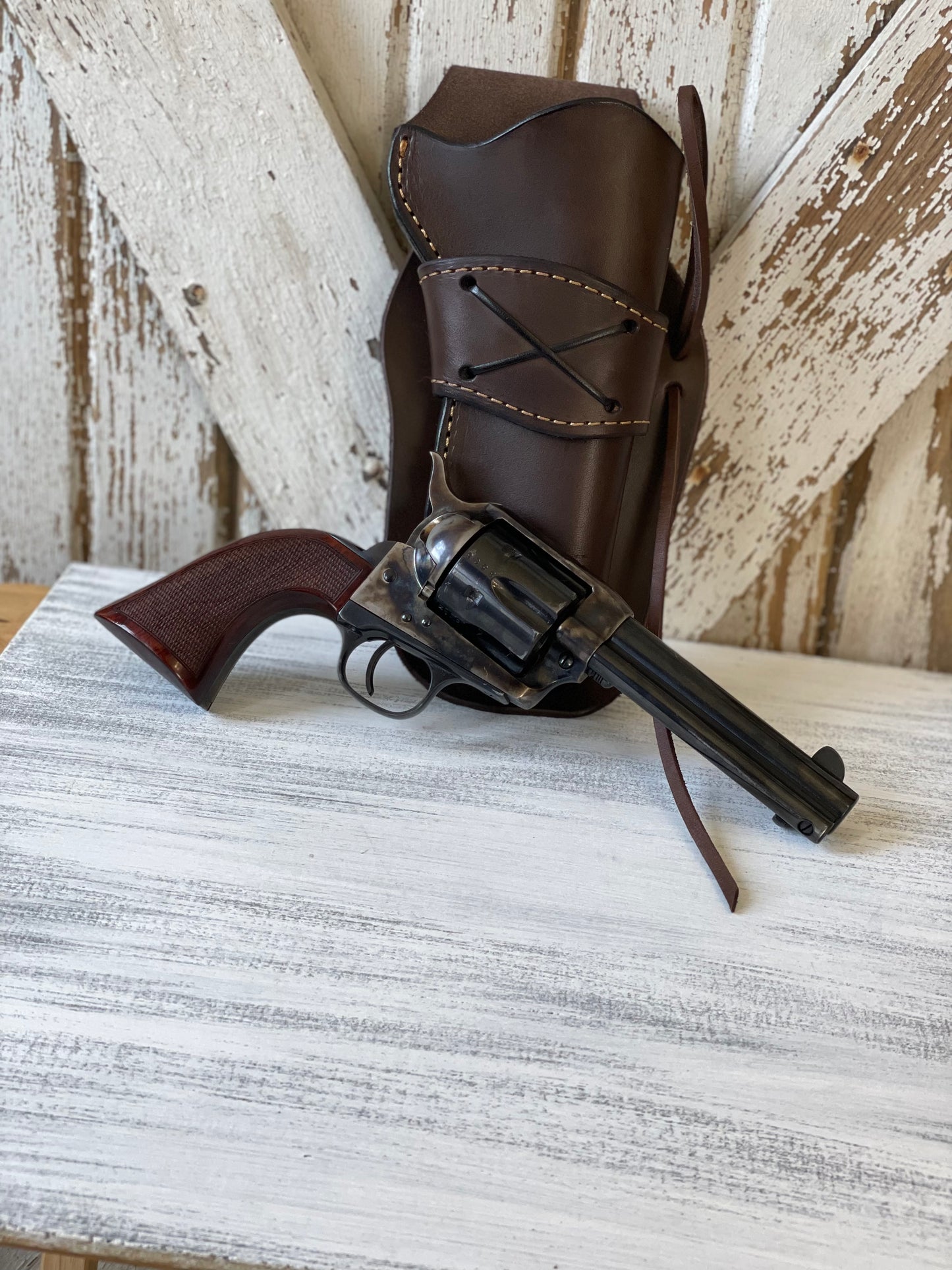 USA MADE  Handmade Herman Oak leather Cowboy Action holster LINED