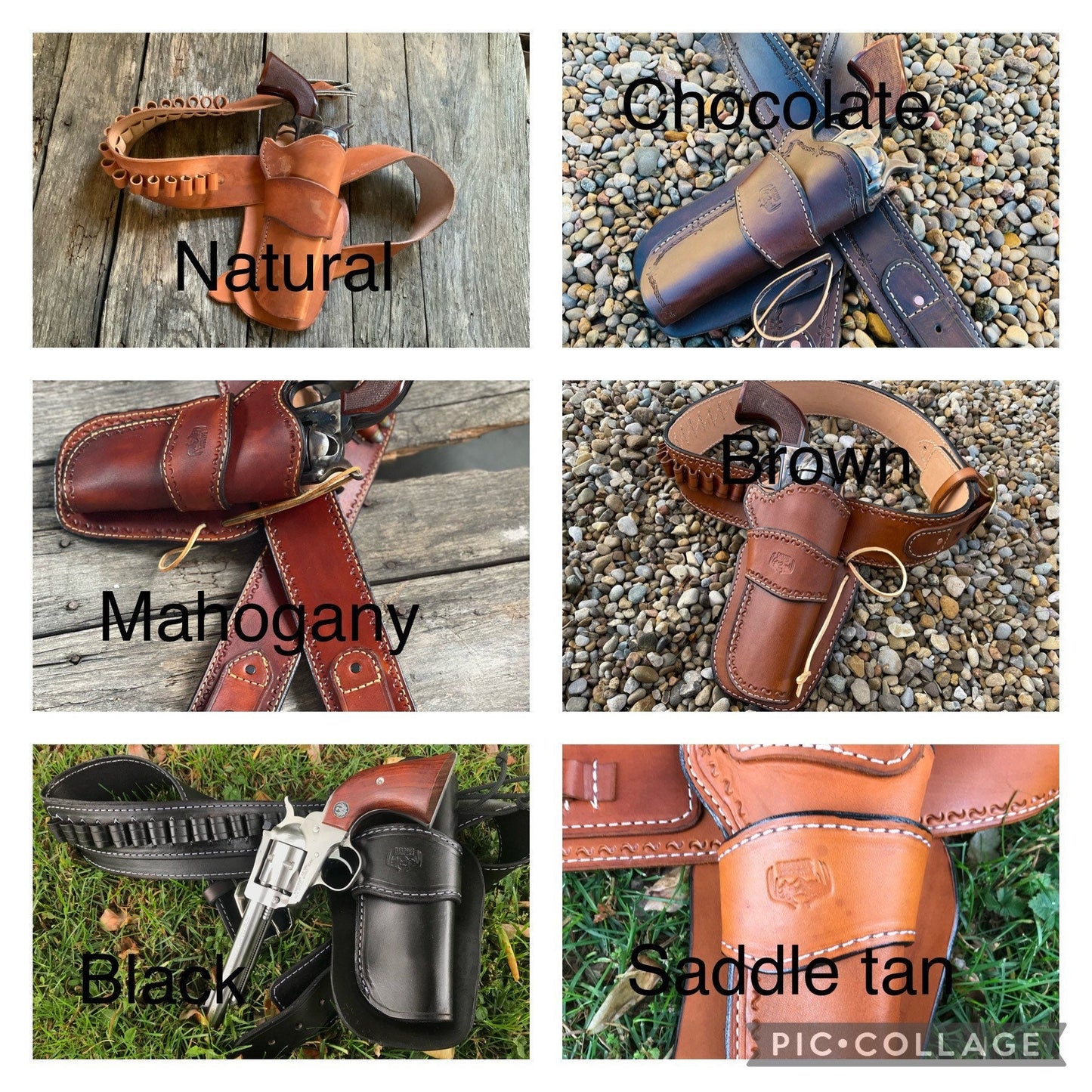 USA MADE  Handmade Herman Oak leather Cowboy Action holster LINED