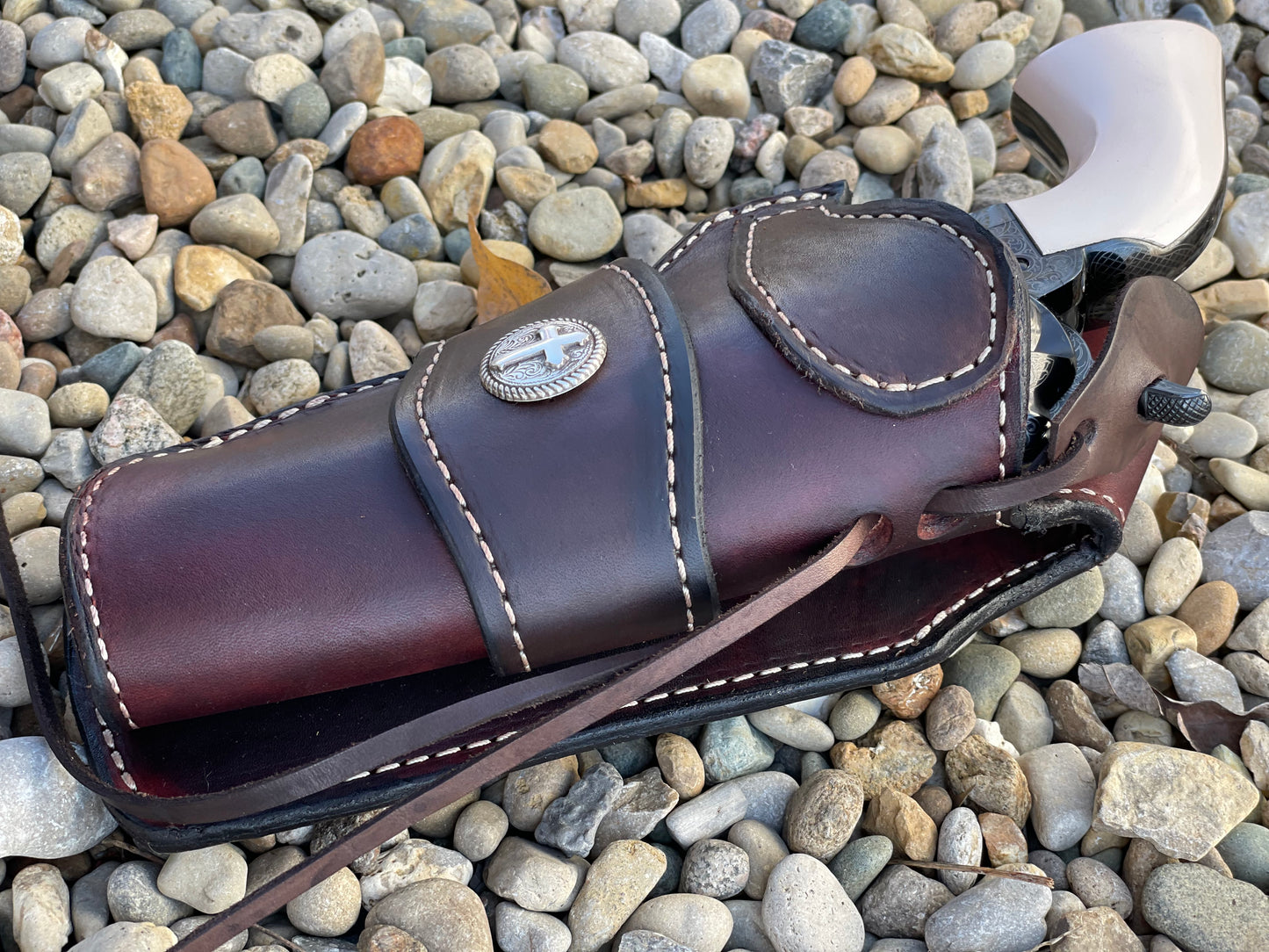 
                  
                    Crossdraw Leather Holster with Lining revolver holster crossdraw holster xdraw holster made in USA
                  
                