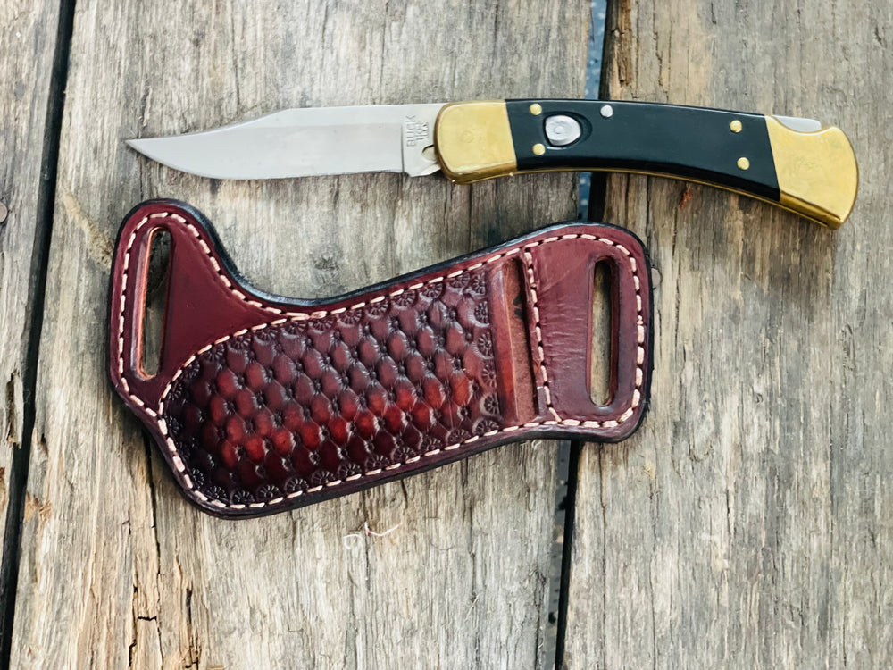 BUCK KNIFE ケースブラック （Horizontal Leather Sheath for Buck 110 