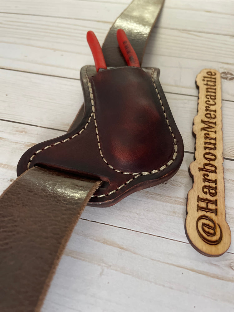 
                  
                    Channel lock sheath PLIER sheath knipex sheath Leather Tool Organizer with slide up hole Made in USA
                  
                