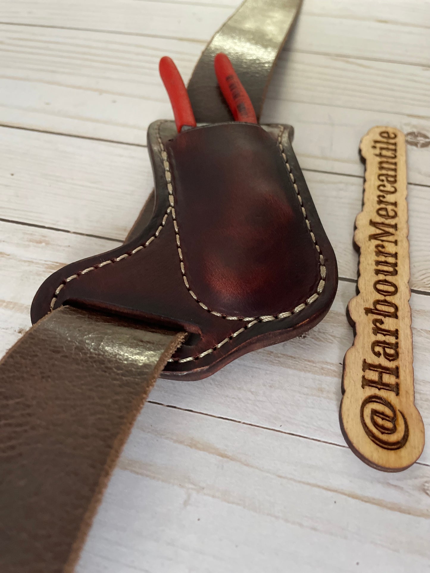 
                  
                    Channel lock sheath PLIER sheath knipex sheath Leather Tool Organizer with slide up hole Made in USA
                  
                