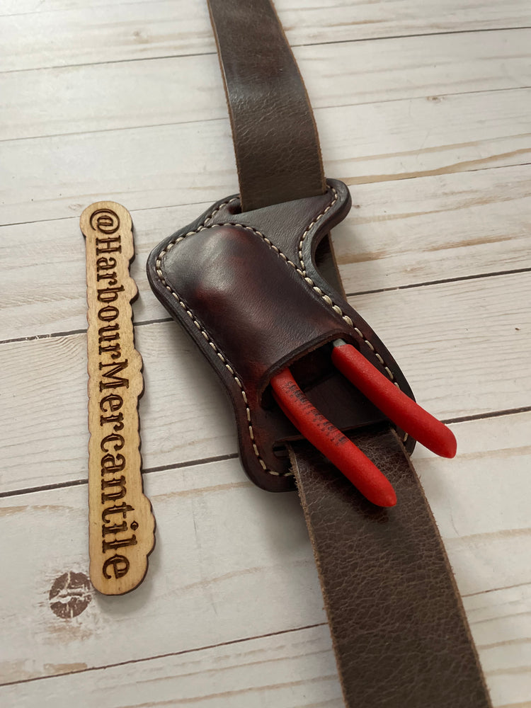 
                  
                    Channel lock sheath PLIER sheath knipex sheath Leather Tool Organizer with slide up hole Made in USA
                  
                