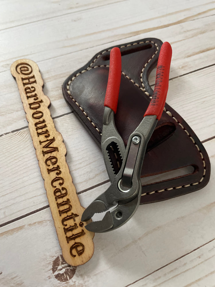 
                  
                    Channel lock sheath PLIER sheath knipex sheath Leather Tool Organizer with slide up hole Made in USA
                  
                