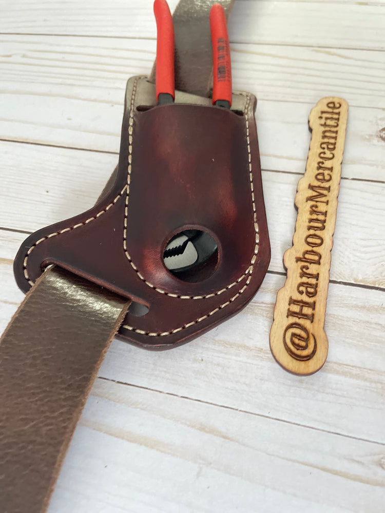 
                  
                    Channel lock sheath PLIER sheath knipex sheath Leather Tool Organizer with slide up hole Made in USA
                  
                