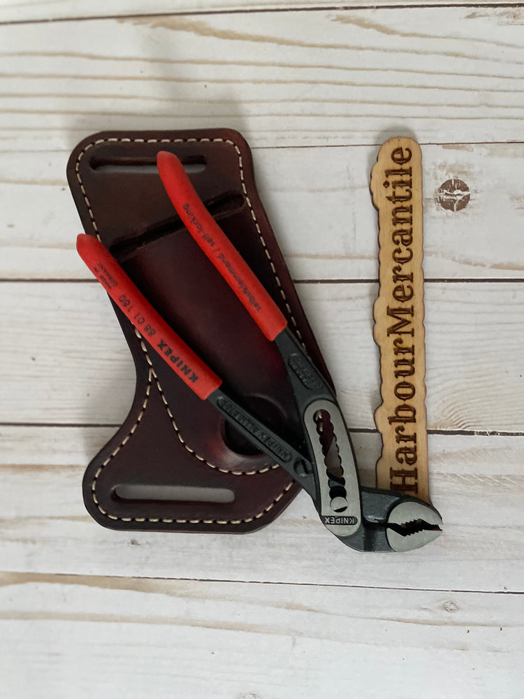 
                  
                    Channel lock sheath PLIER sheath knipex sheath Leather Tool Organizer with slide up hole Made in USA
                  
                