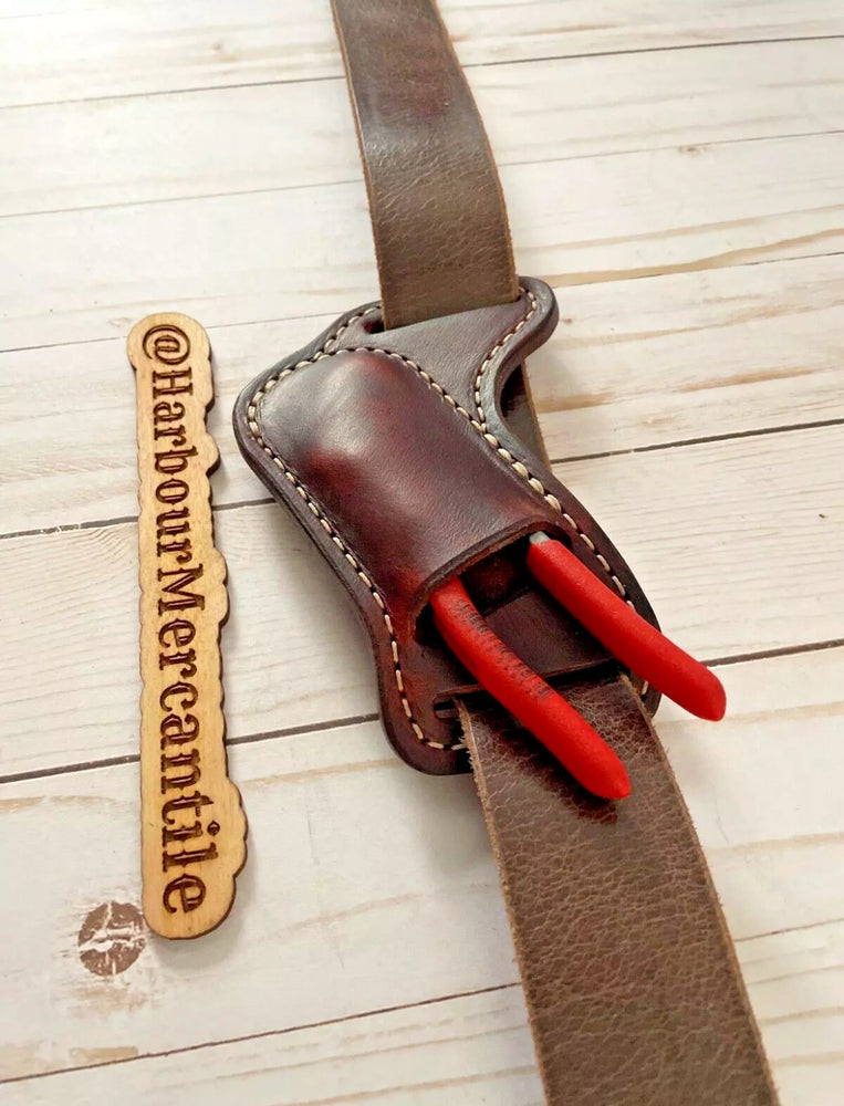 
                  
                    Channel lock sheath PLIER sheath knipex sheath Leather Tool Organizer with slide up hole Made in USA
                  
                