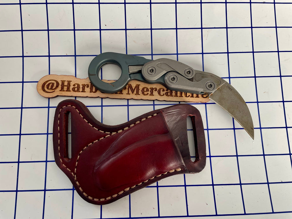 CRKT PROVOKE COMPACT LEATHER SHEATH tactical sheath provoke COMPACT sheath Made in USA (Copy)