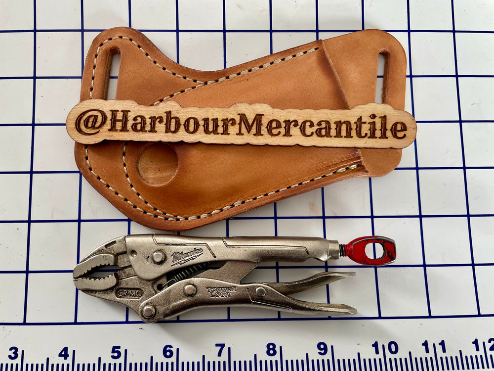 VISE GRIP sheath PLIER sheath GRIPS sheath Leather Tool Organizer with slide up hole Made in USA