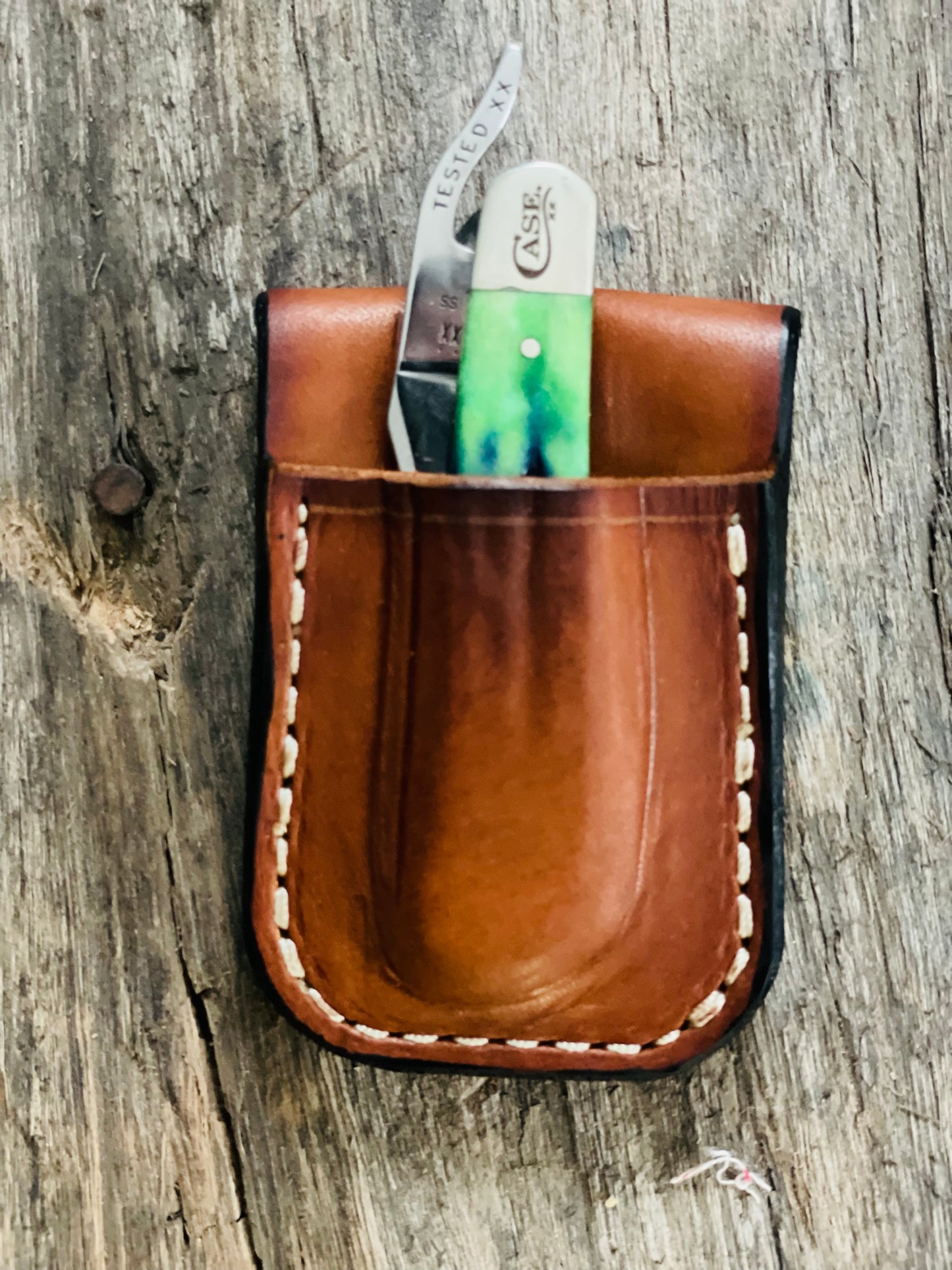 Case XX Russlock leather Knife sheath for belt made in USA – Harbour ...