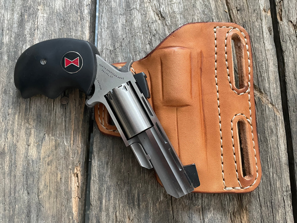 
                  
                    NAA North American Arms Black Widow 22 mag strong and Crossdraw holster
                  
                