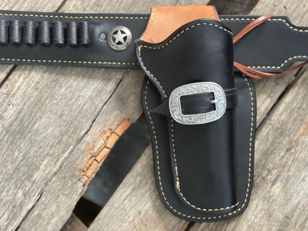 
                  
                    USA MADE The Rebel  Herman Oak leather two holster Cowboy Belt “The Rebel”
                  
                