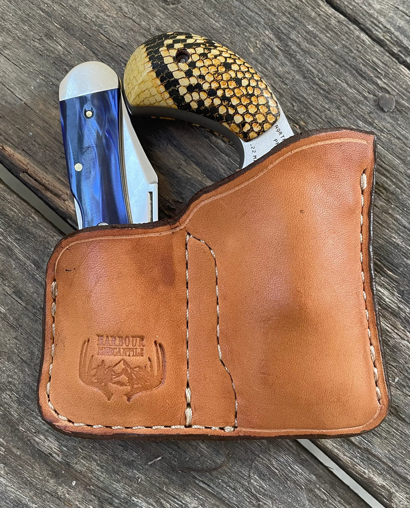 
                  
                    Copy of NAA North American Arms Pug 22 mag holster with pocket knife holder
                  
                