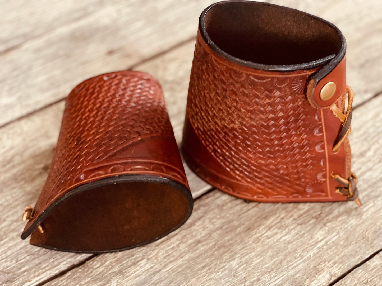 
                  
                    Leather Wrist Cuffs
                  
                