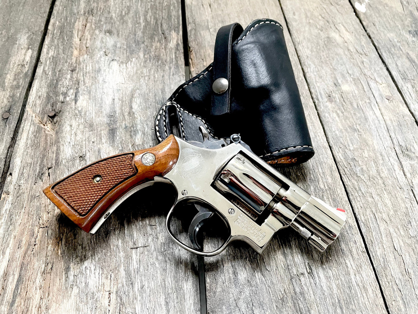 Alfonsos Black Basketweave Leather OWB Holster for S&W K Frame 4 Alfonsos Black Basketweave Leather OWB Holster for S&W K Frame 4