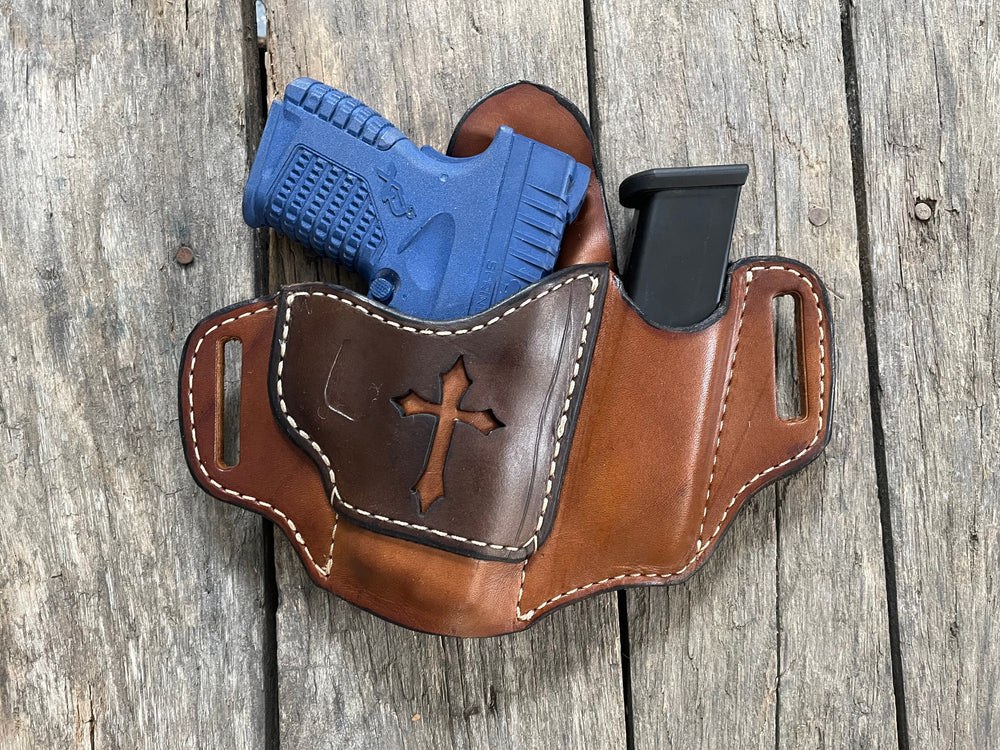 USA MADE Springfield XDS Handmade Herman Oak leather holster pistol holster