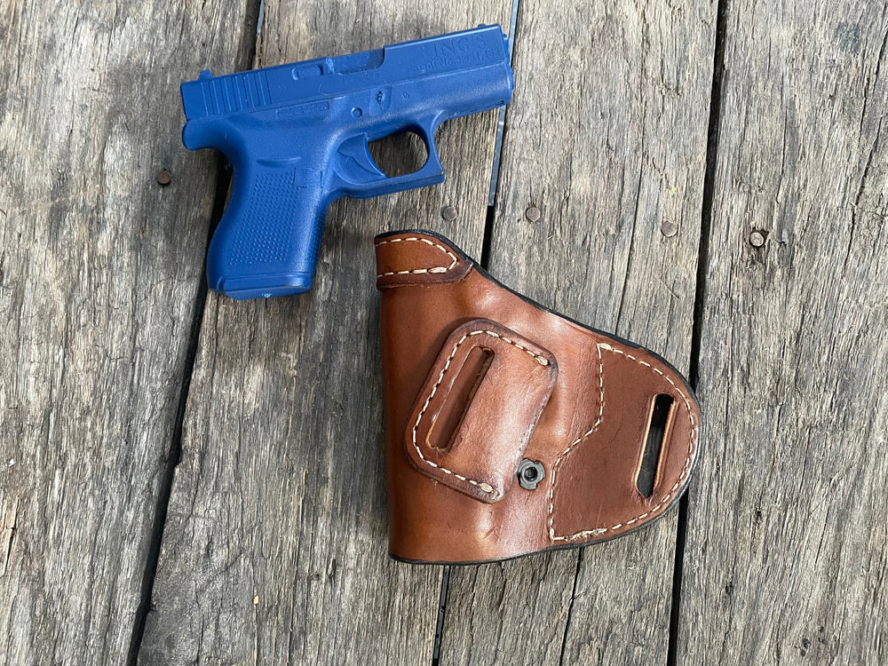
                  
                    USA MADE  Glock 42 43, Handmade Herman Oak leather holster compact pistol holster
                  
                