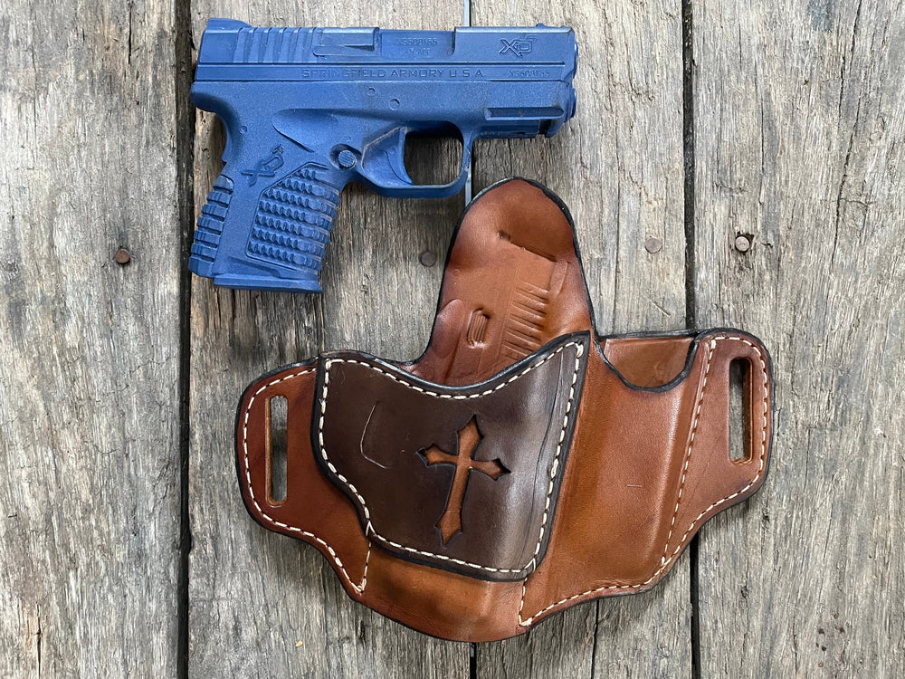 
                  
                    USA MADE Springfield XDS Handmade Herman Oak leather holster pistol holster
                  
                