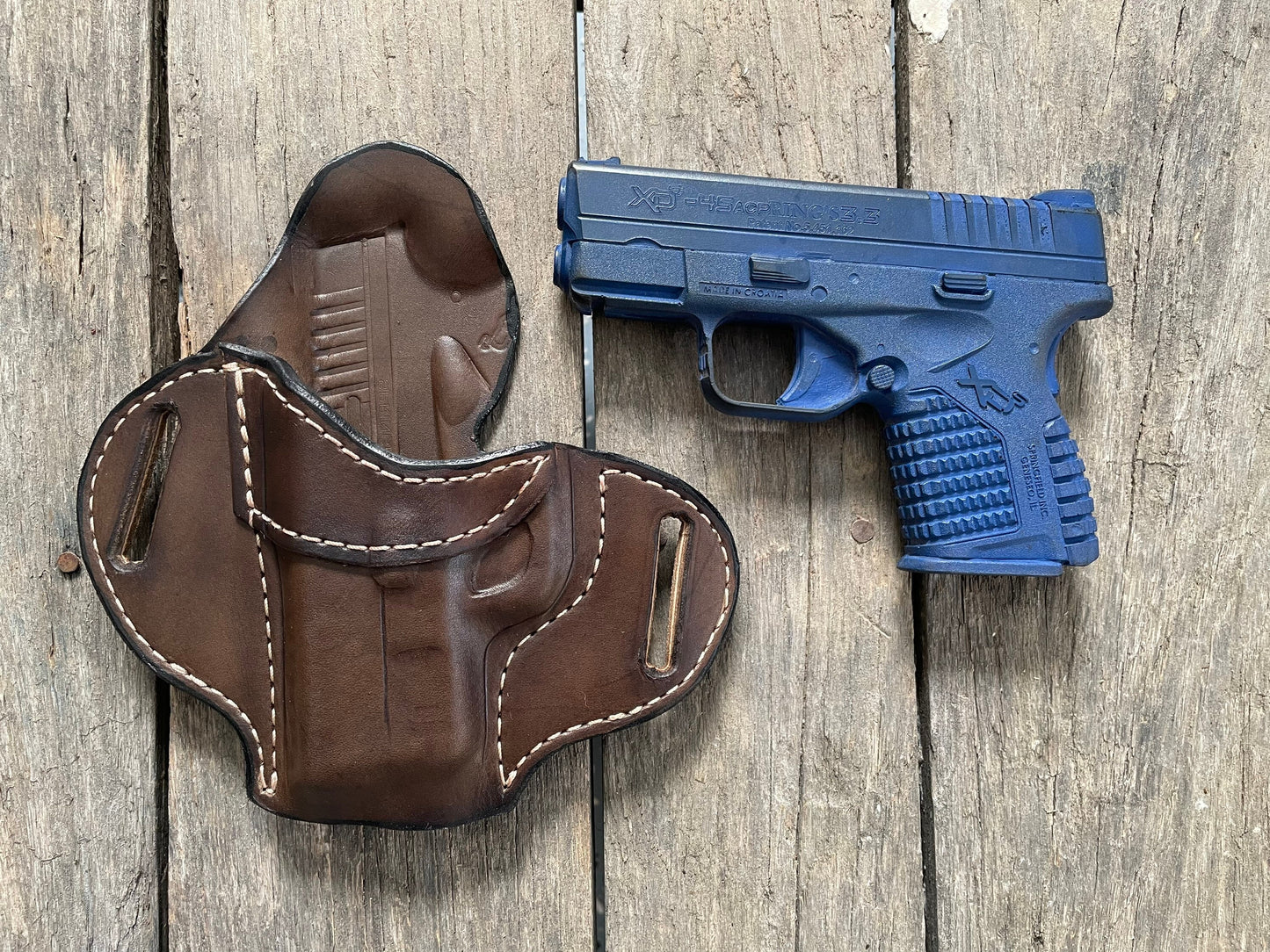 
                  
                    USA MADE Springfield XDS Handmade Herman Oak leather holster compact pistol holster
                  
                