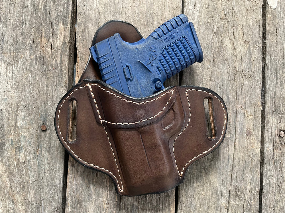 USA MADE Springfield XDS Handmade Herman Oak leather holster compact pistol holster